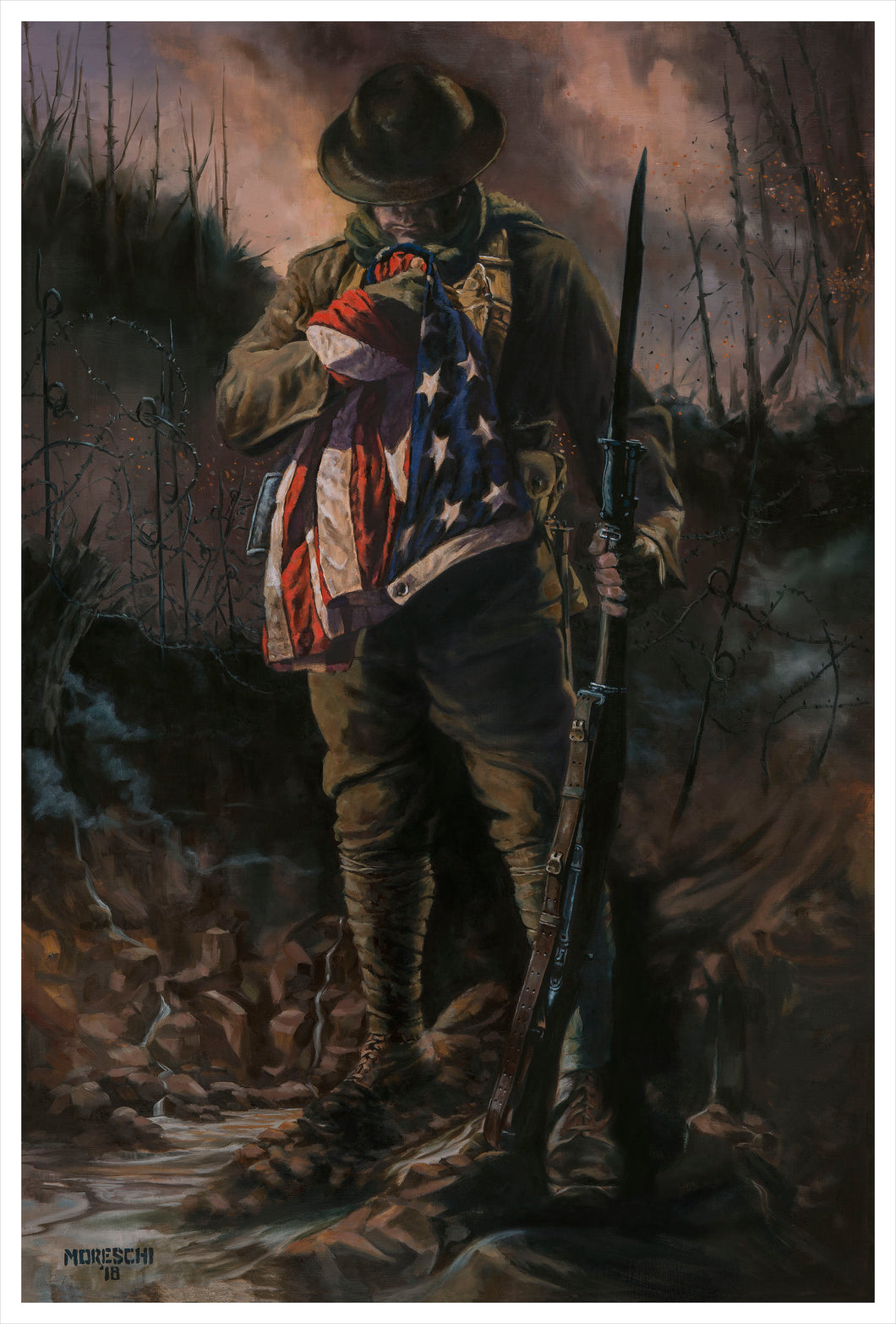 Golgotha - WWI AEF US Doughboy Centennial Tribute Print