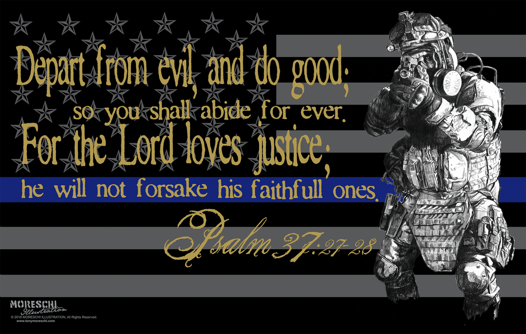Psalms 37 16 x 10 Dye Sublimated Pistol Cleaning Utility pads